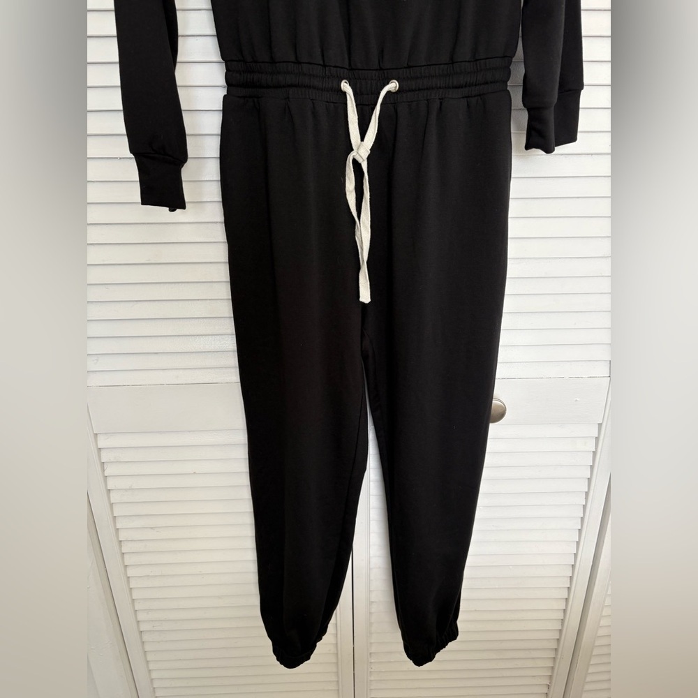 Le Lis Off-the-Shoulder Sweatshirt Jumpsuit Romper | Luxe Cotton Blend | M - Picture 7 of 15